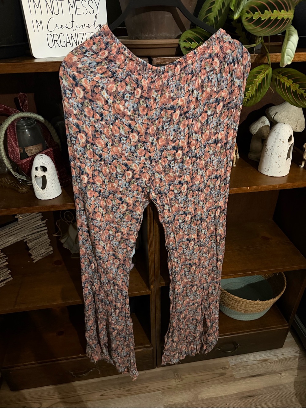 Free People Vintage Style Floral Wide Leg Pants